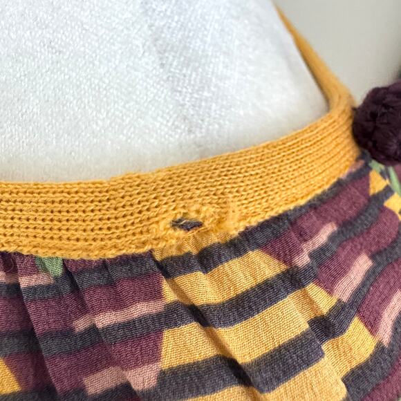 Missoni Womens Blouse Top Measures S Silky Geometric Print Flowy Gold - Picture 7 of 9